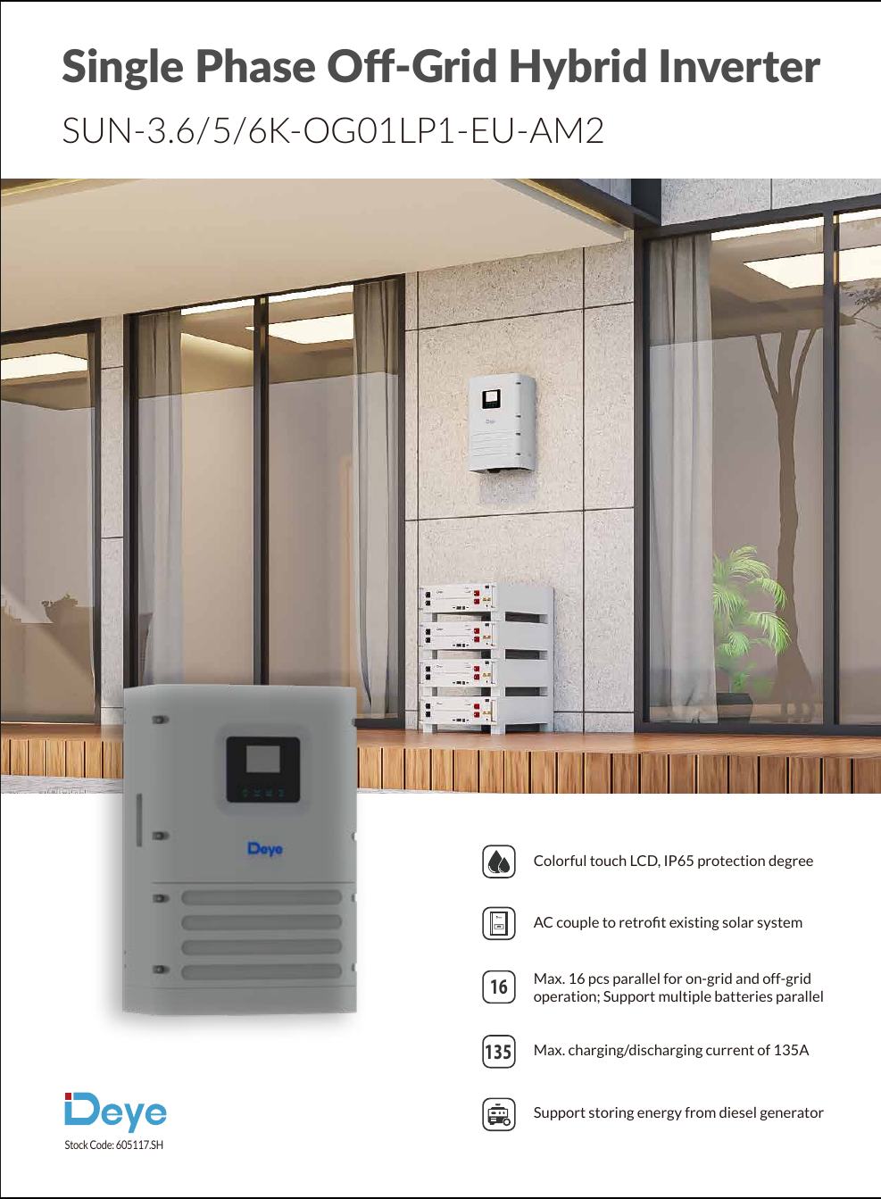 Single Phase Off-Grid Hybrid Inverter